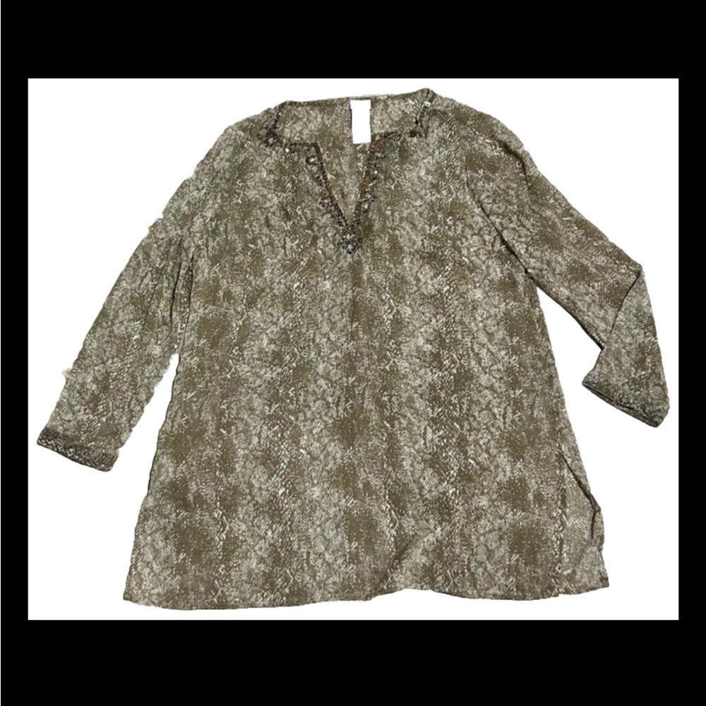 Chico’s Python Lined Tunic Size 3 (Xl) - image 2